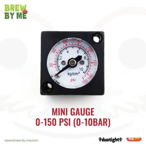 Mini Gauge 0-150psi (0-1.5bar) for Inline duotight regulator or blowtie