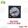 Mini Gauge 0-30psi (0-2bar) สำหรับ Inline duotight regulator หรือ blowtie