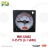 Mini Gauge 0-15psi (0-10bar) สำหรับ Inline duotight regulator หรือ blowtie