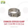 Stainless Stepless Clamp (suit 7-10mm OD) 10.5mm