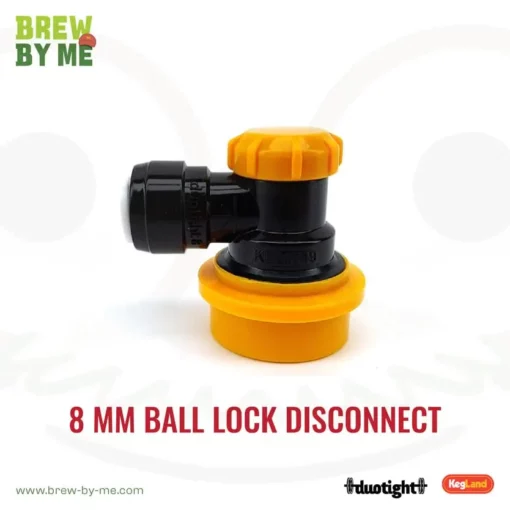 Ball Lock Disconnect (Black + Yellow/Liquid) x Duotight 8mm (5/16")