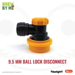 Ball Lock Disconnect (Black + Yellow/Liquid) x Duotight 9.5mm (3/8")