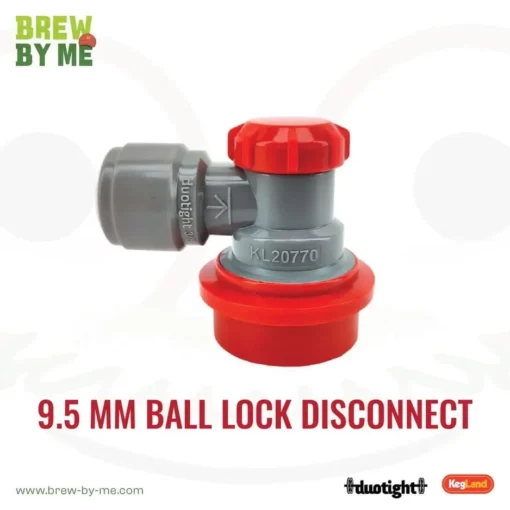 Ball Lock Disconnect (Grey+ Red/Gas) x Duotight 9.5mm (3/18")