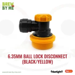 Ball Lock Disconnect (Black + Yellow/Liquid) x Duotight 6.35mm (1/4")