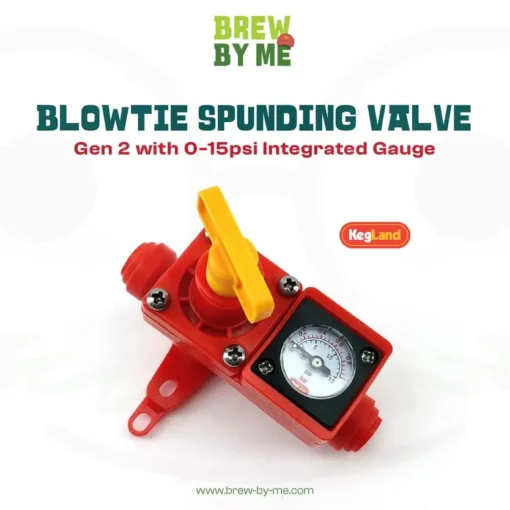 BlowTie Spunding Valve Gen 2 with 0-15psi Integrated Gauge